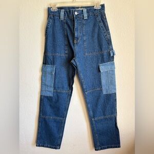 Like New Women's PacSun Two-Tone Carpenter Denim Jeans w/ Pockets, Sz. 25